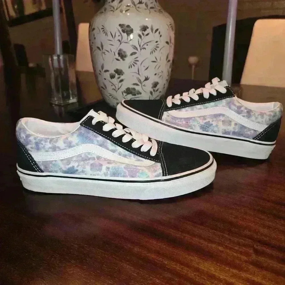 Vans Old Skool English Lavender Purple Blue Womens Size 7.5 Mens Size 6 - Picture 2 of 11